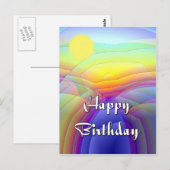 Happy Birthday Postkarte (Vorne/Hinten)
