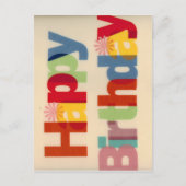 Happy Birthday Postkarte (Vorderseite)