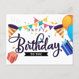 Happy Birthday Postkarte