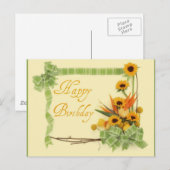 Happy Birthday Postkarte (Vorne/Hinten)