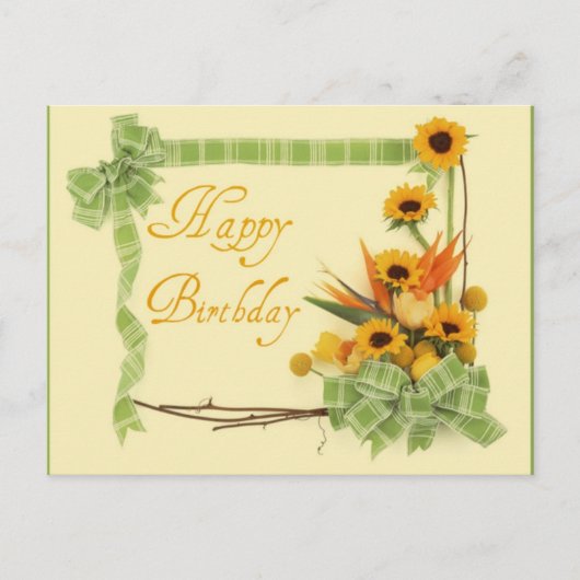 Happy Birthday Postkarte (Vorderseite)