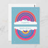 Happy Birthday Postkarte (Vorne/Hinten)