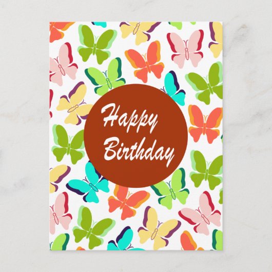 Happy Birthday Postkarte (Vorderseite)