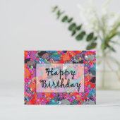 Happy Birthday Postkarte (Stehend Vorderseite)