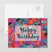 Happy Birthday Postkarte (Vorne/Hinten)