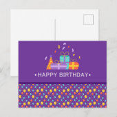HAPPY BIRTHDAY POSTKARTE (Vorne/Hinten)