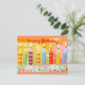 Happy Birthday Postkarte (Stehend Vorderseite)