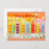 Happy Birthday Postkarte (Vorne/Hinten)