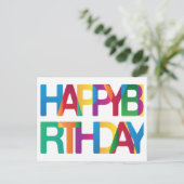 Happy Birthday Postkarte (Stehend Vorderseite)