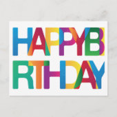 Happy Birthday Postkarte (Vorderseite)
