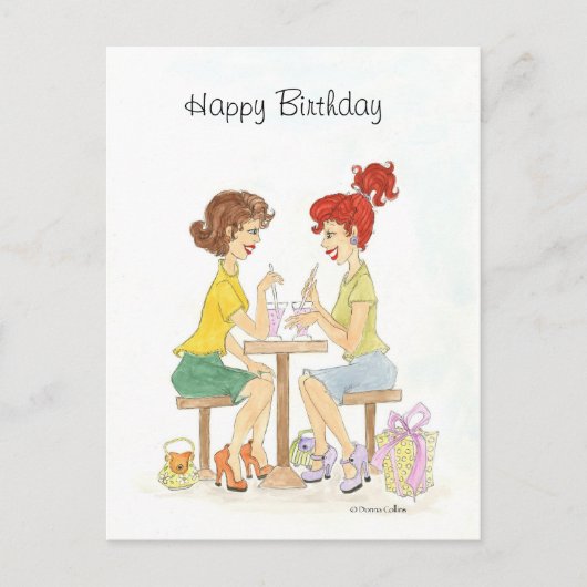 Happy Birthday Postkarte (Vorderseite)