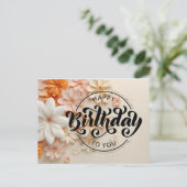Happy Birthday Postkarte (Stehend Vorderseite)