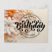 Happy Birthday Postkarte (Vorderseite)