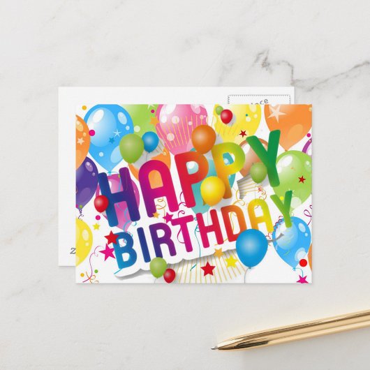 Happy Birthday Postkarte