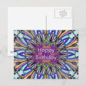 Happy Birthday Postkarte (Vorne/Hinten)