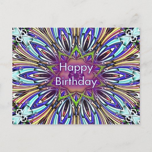 Happy Birthday Postkarte (Vorderseite)