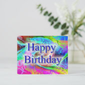 Happy Birthday Postkarte (Stehend Vorderseite)