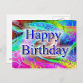 Happy Birthday Postkarte (Vorne/Hinten)