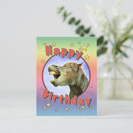 Happy Birthday Postkarte (Stehend Vorderseite)