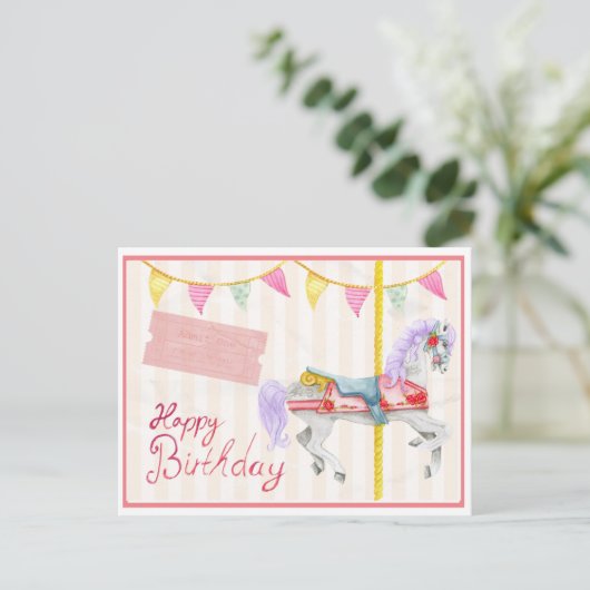 Happy Birthday Postkarte (Stehend Vorderseite)
