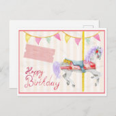 Happy Birthday Postkarte (Vorne/Hinten)