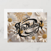Happy Birthday Postkarte (Vorne/Hinten)