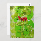 Happy Birthday Postkarte (Vorne/Hinten)