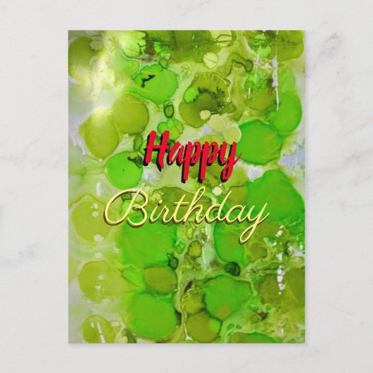 Happy Birthday Postkarte (Vorderseite)