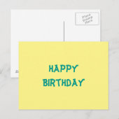 Happy Birthday Postkarte (Vorne/Hinten)