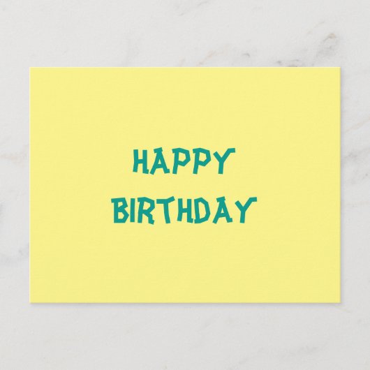 Happy Birthday Postkarte (Vorderseite)