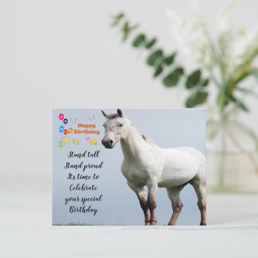 Happy Birthday Postkarte (Stehend Vorderseite)