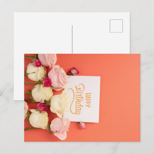 HAPPY BIRTHDAY POSTKARTE (Vorne/Hinten)