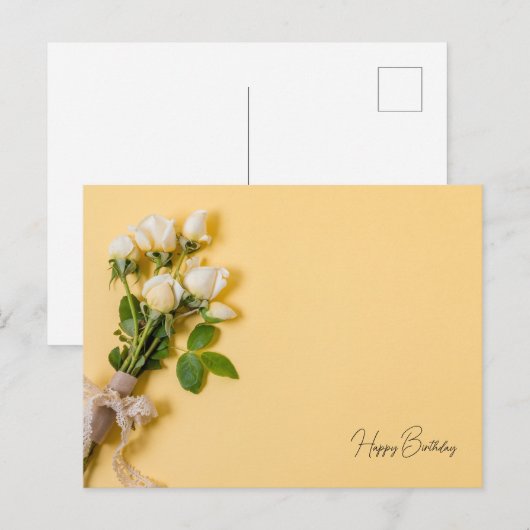 HAPPY BIRTHDAY POSTKARTE (Vorne/Hinten)