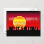 Happy Birthday Postkarte (Vorne/Hinten)