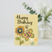 Happy Birthday Postkarte (Stehend Vorderseite)