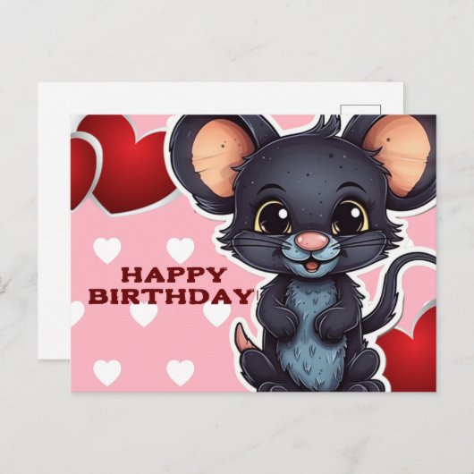 Happy birthday! postkarte (Vorne/Hinten)