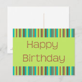 Happy Birthday Postkarte (Vorne/Hinten)