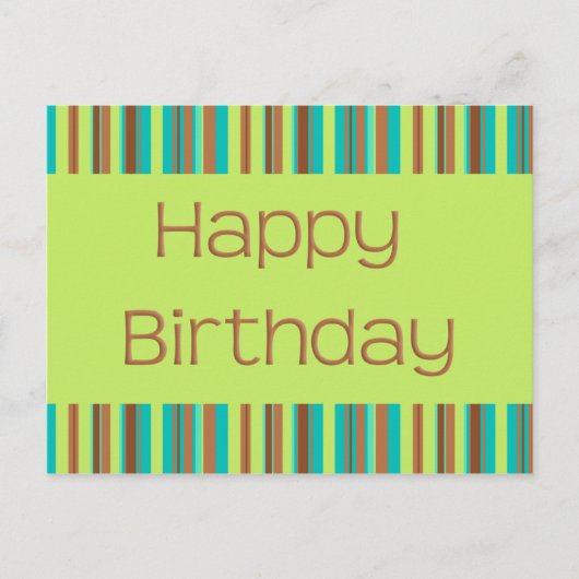 Happy Birthday Postkarte (Vorderseite)