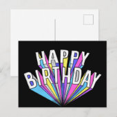 Happy Birthday Postkarte (Vorne/Hinten)