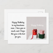 Happy Birthday Postkarte (Vorne/Hinten)