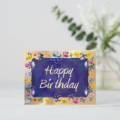 Happy Birthday Postkarte (Stehend Vorderseite)