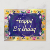 Happy Birthday Postkarte (Vorderseite)