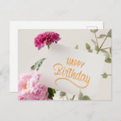 HAPPY BIRTHDAY POSTKARTE (Vorne/Hinten)