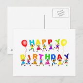 Happy Birthday Postkarte (Vorne/Hinten)