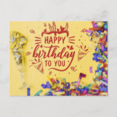Happy Birthday Postkarte (Vorderseite)