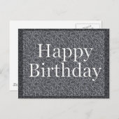 Happy Birthday Postkarte (Vorne/Hinten)