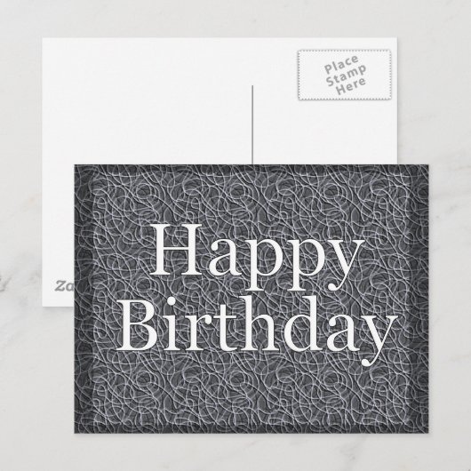Happy Birthday Postkarte (Vorne/Hinten)
