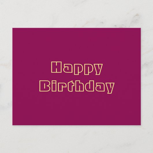 Happy Birthday Postkarte (Vorderseite)