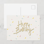 HAPPY BIRTHDAY POSTKARTE (Vorne/Hinten)