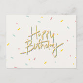 HAPPY BIRTHDAY POSTKARTE (Vorderseite)